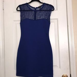 Blue body con dress