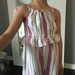 Little girls Old Navy striped Romper shorts 4T