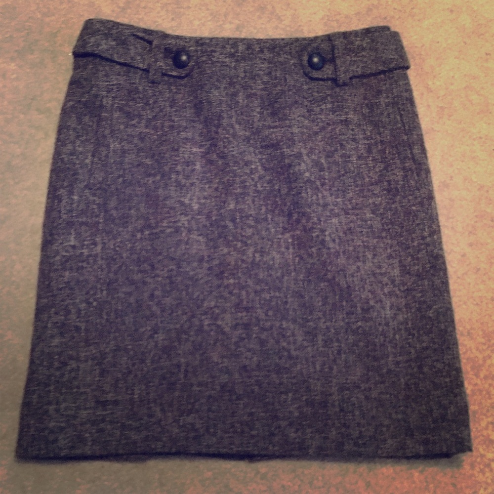 Dark brown knit skirt