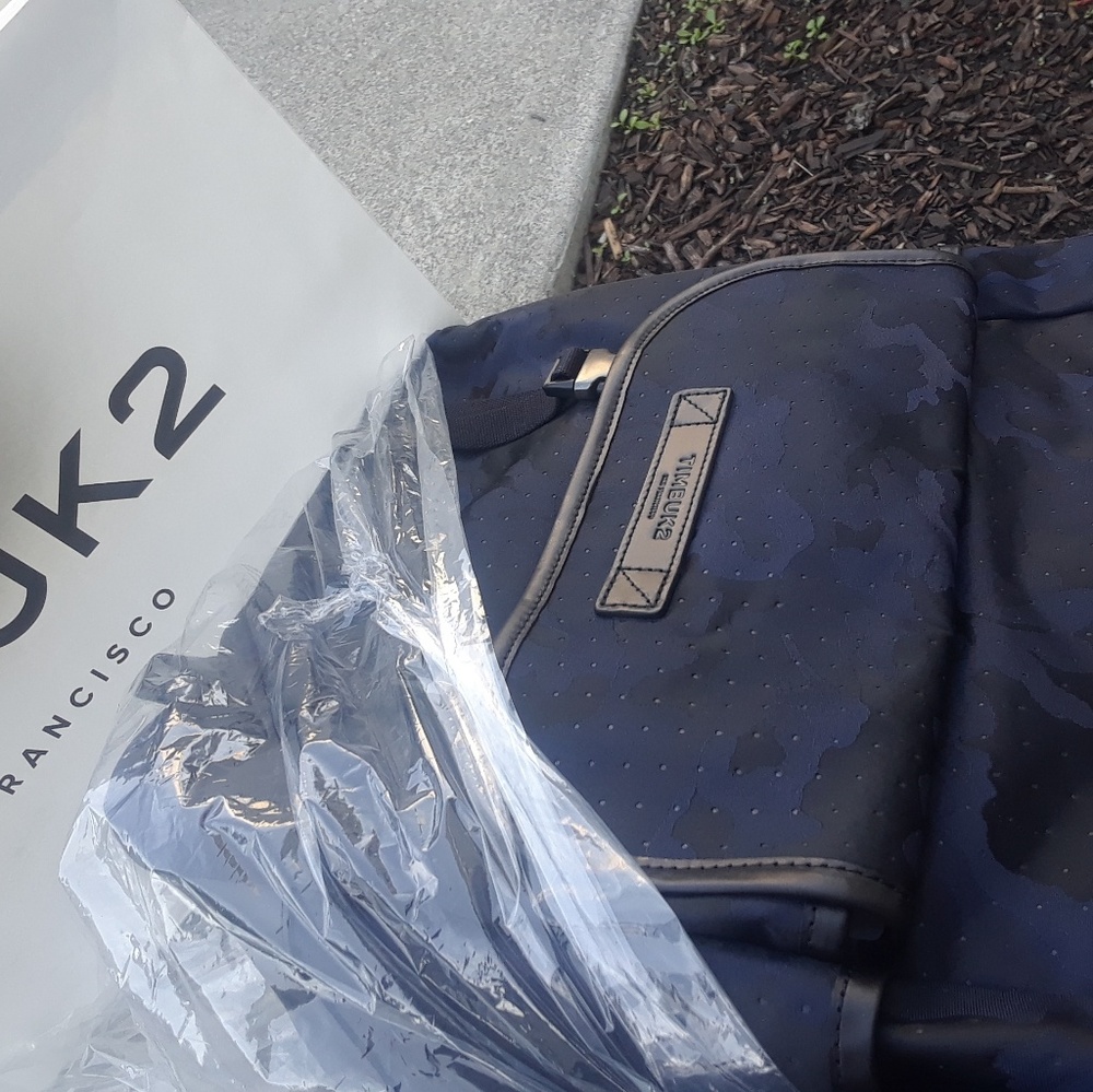 Timbuktu sapphire blue and black camouflage backpa