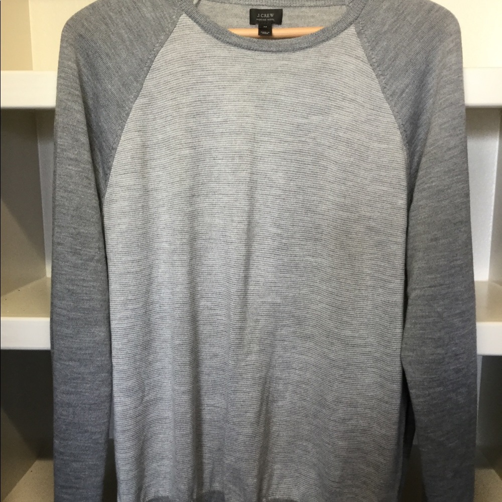 JCrew sweater. Merino. Gray/Gray. Size Medium
