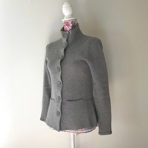 Banana Republic gray button up sweater blazer ✨
