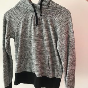 Grey hoodie with black details - abercrombie