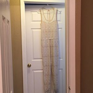 Awesome cream lace jumpsuit!