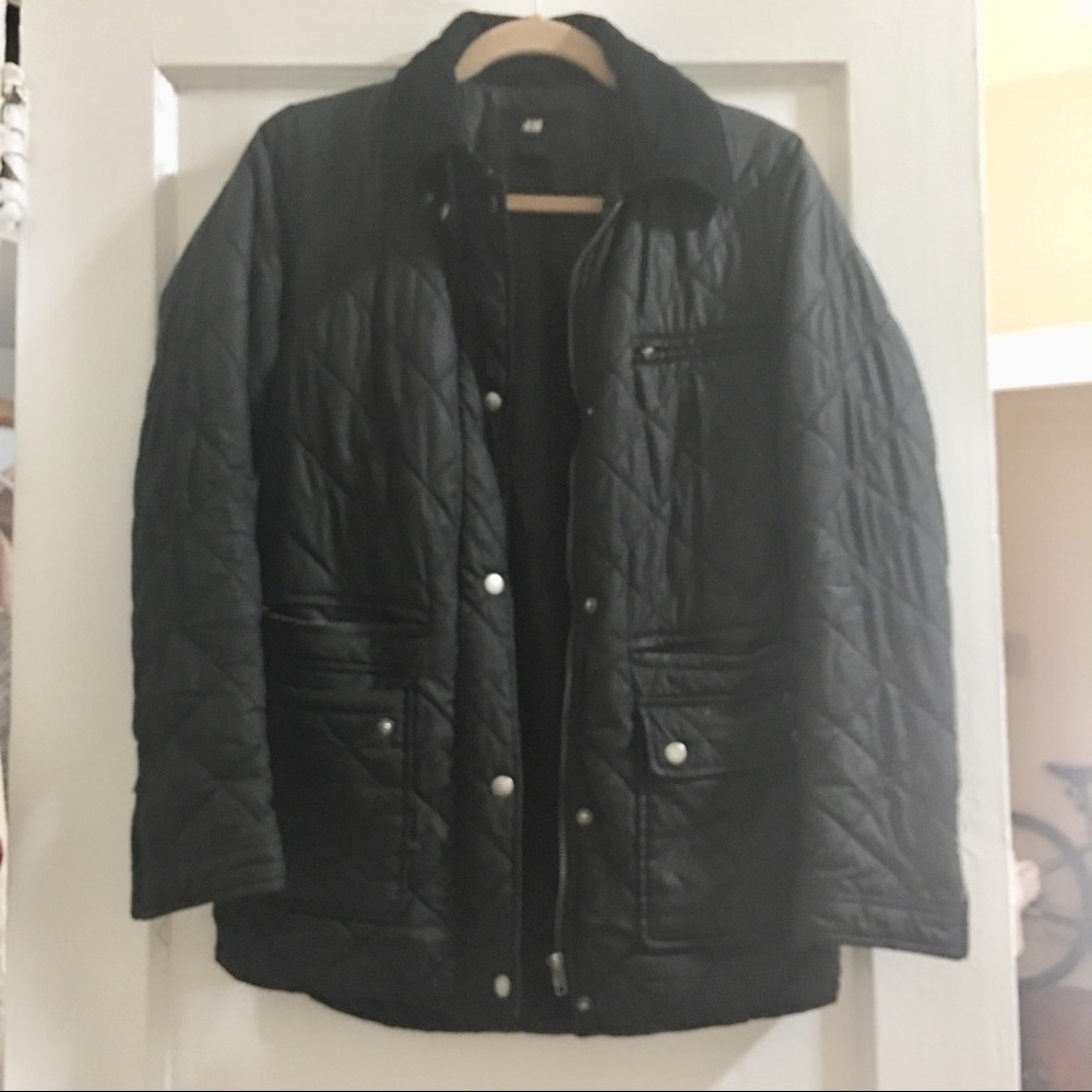 Barbour Style Quilted Ladies Jacket Dk Navy sz 2