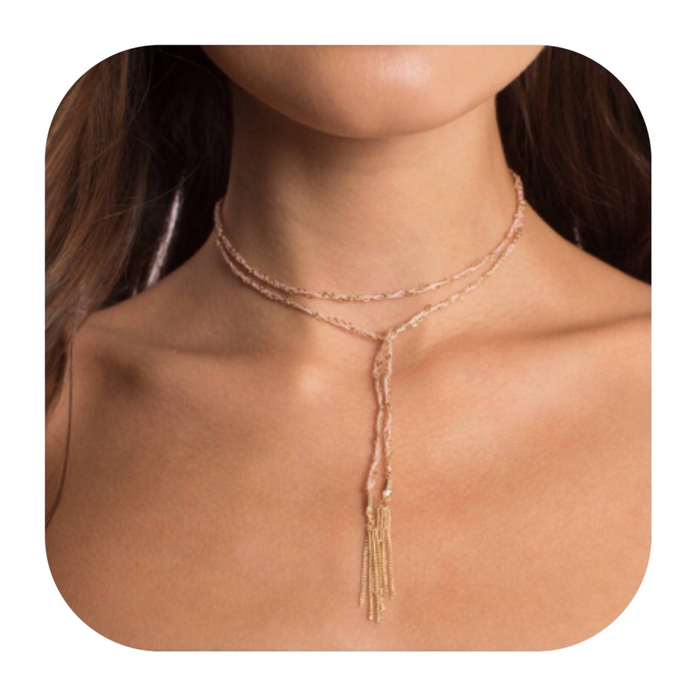 Shiloh Blush Chain Bolo Necklace