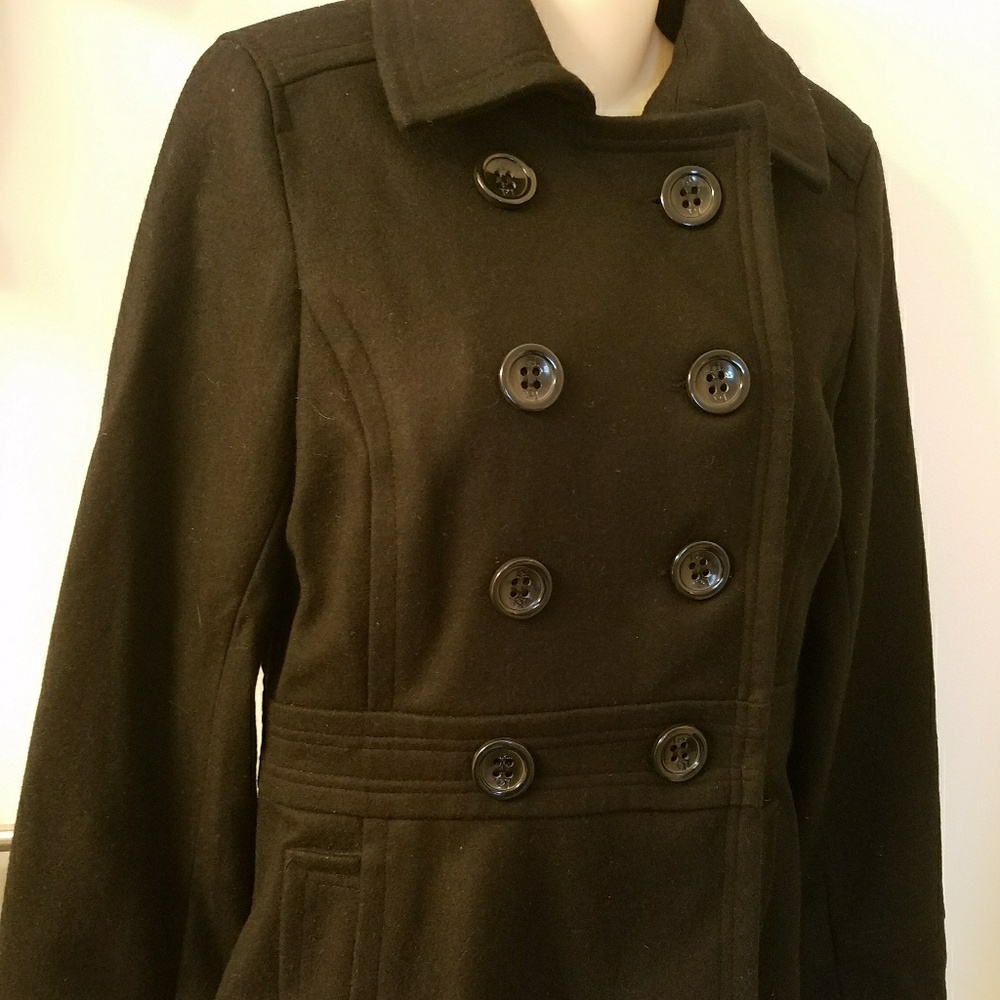 LEI PEA COAT BLACK