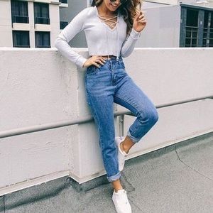 wrangler high waisted mom jeans