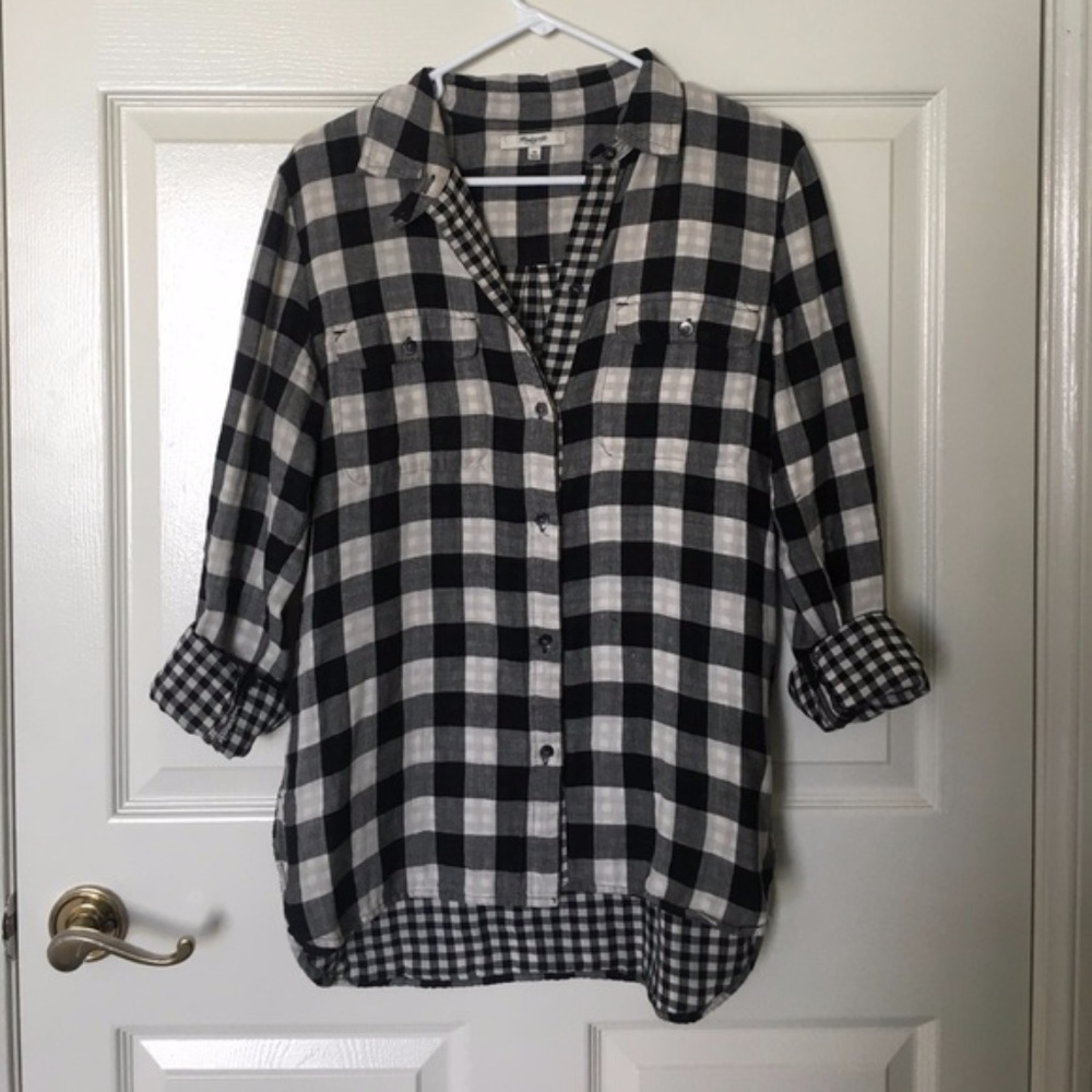 Madewell Double sided plaid shirt