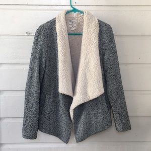 Sherpa Tweed Faux Wrap by Tulle