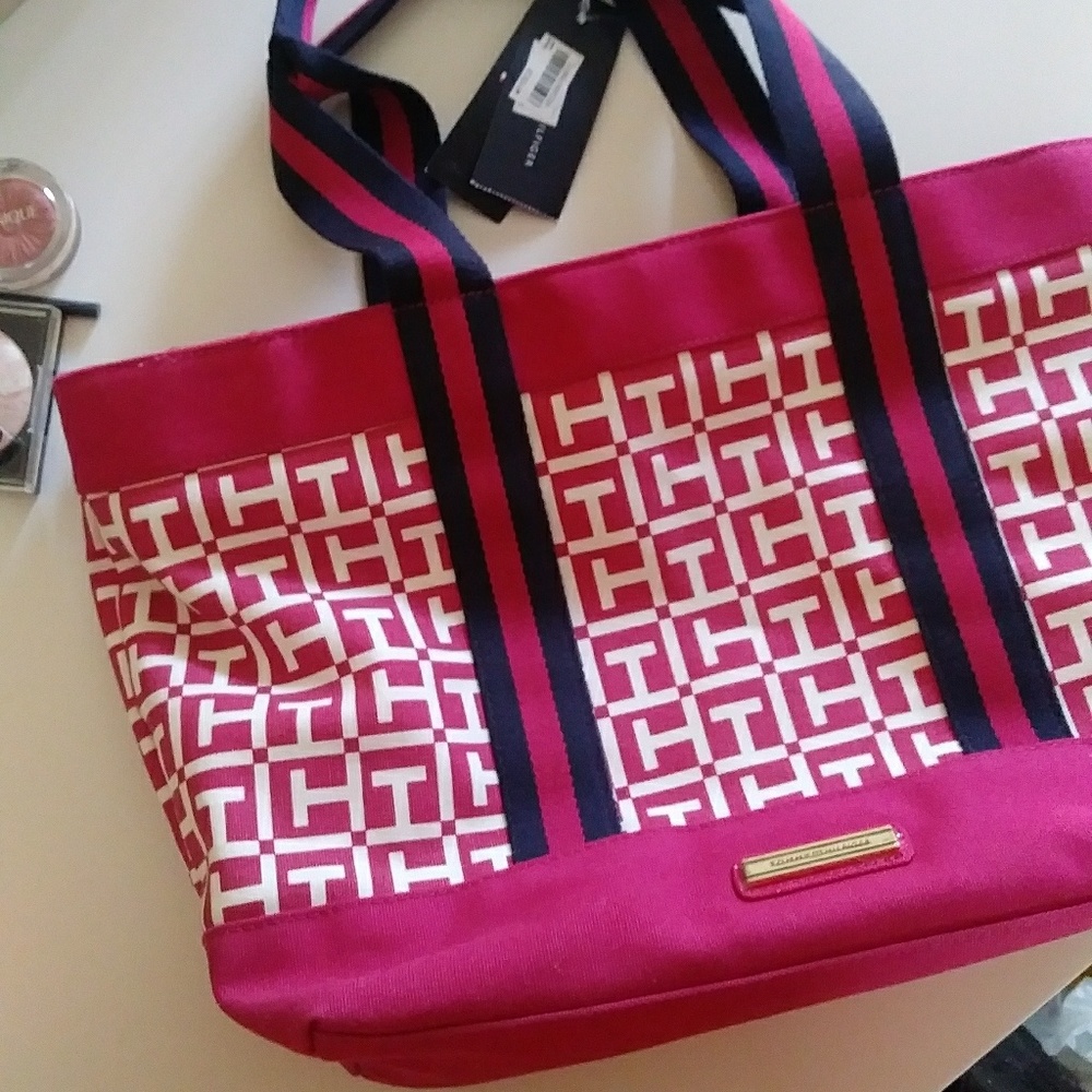 Pink Tommy Hilfiger tote
