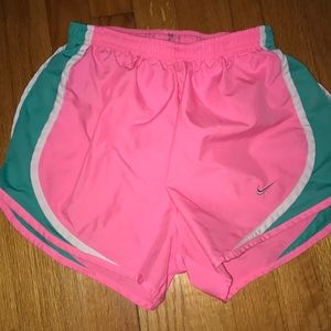 Pink white & turquoise Nike tempo shorts XS