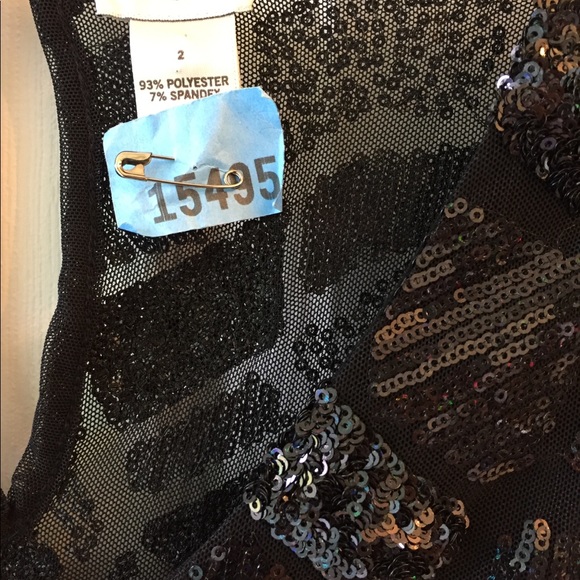 Cache sequin long sleeve cocktail party dress - Picture 4 of 5