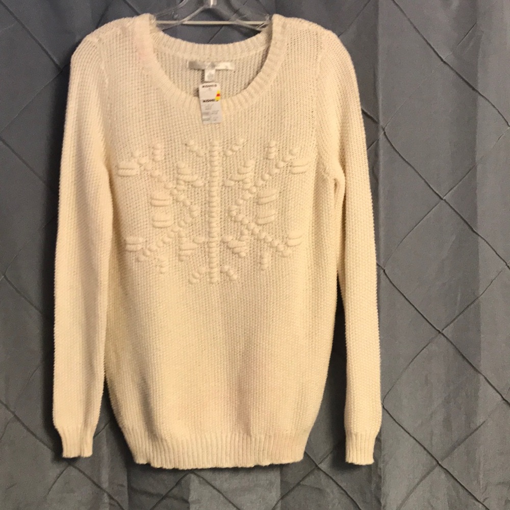 Lauren Conrad 3-D snowflake knit sweaters