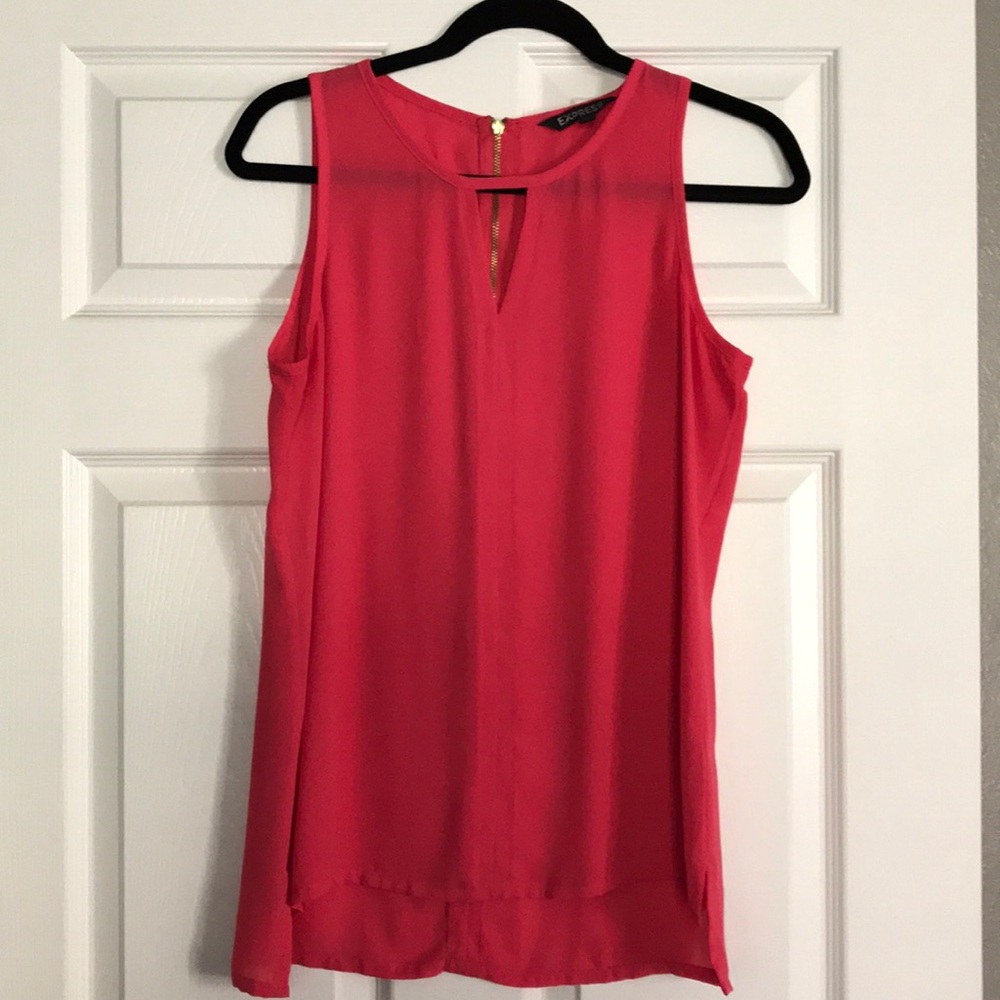 Express pink sleeveless blouse