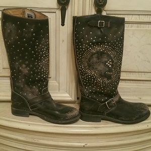 Frye Jenna Skull Boots