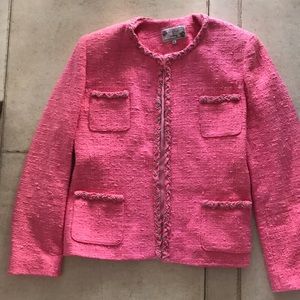 Pink chain Chanel-like blazer