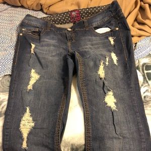 Torrid Distressed light stretch jeans