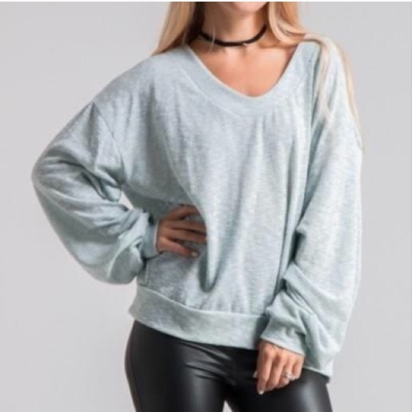 Two tone slouchy sweatshirt - Picture 2 of 6