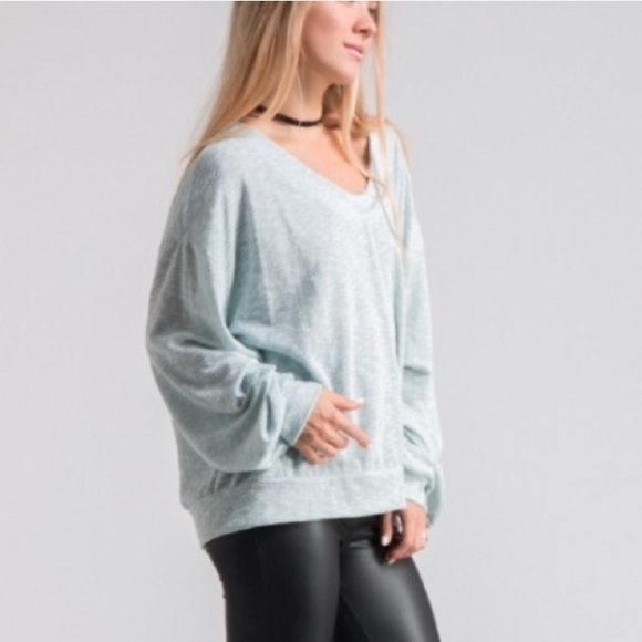 Two tone slouchy sweatshirt - Picture 5 of 6