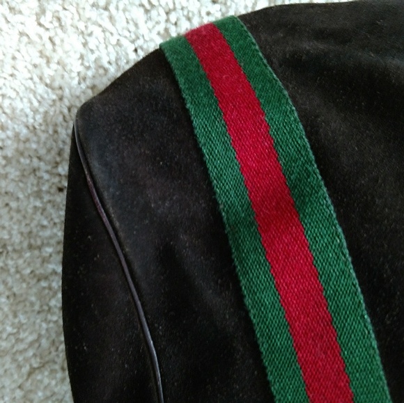 SOLD Authentic Suede Vintage Gucci Handbag Purse - Picture 6 of 8