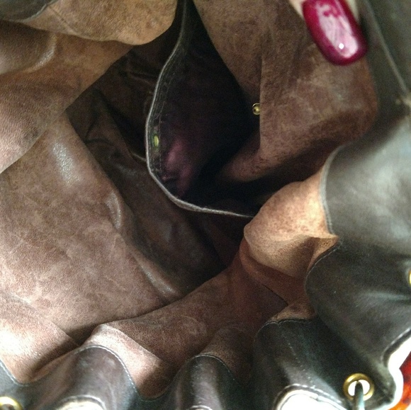 SOLD Authentic Suede Vintage Gucci Handbag Purse - Picture 7 of 8