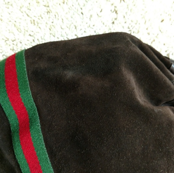 SOLD Authentic Suede Vintage Gucci Handbag Purse - Picture 8 of 8
