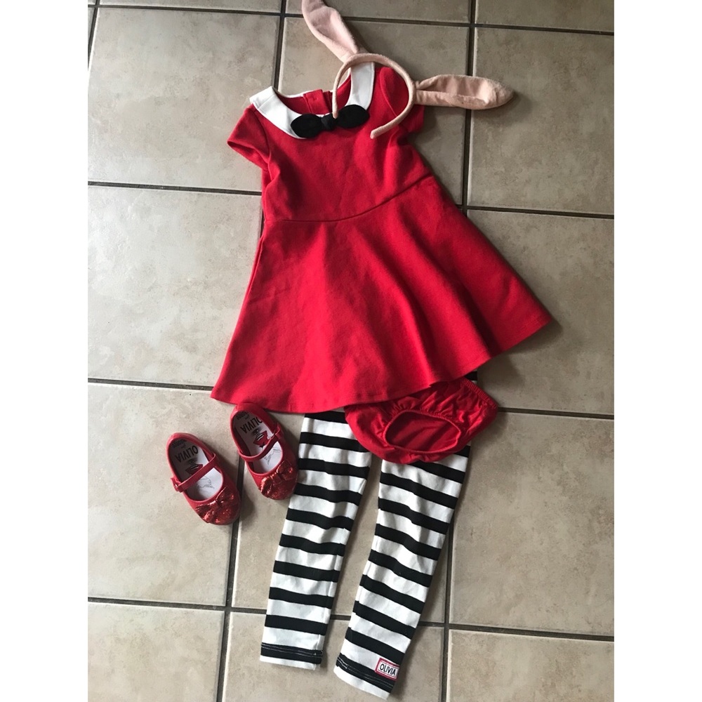 Toddler girl Olivia the Pig costume