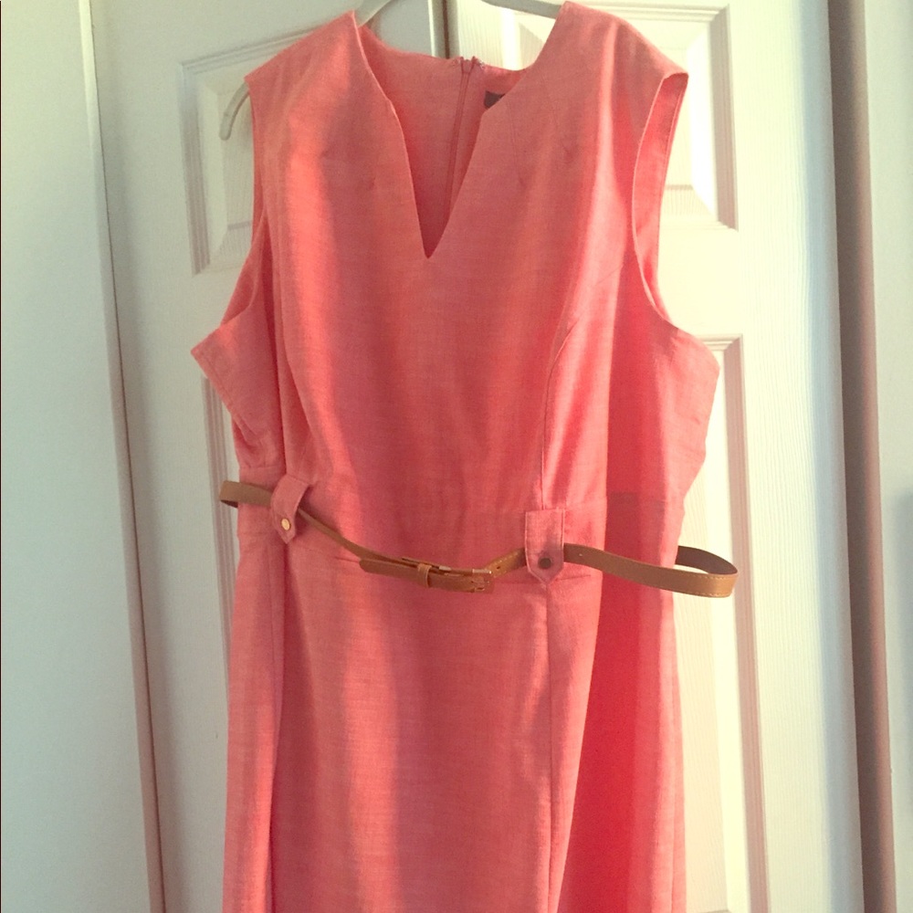 Pink shift dress, size 22