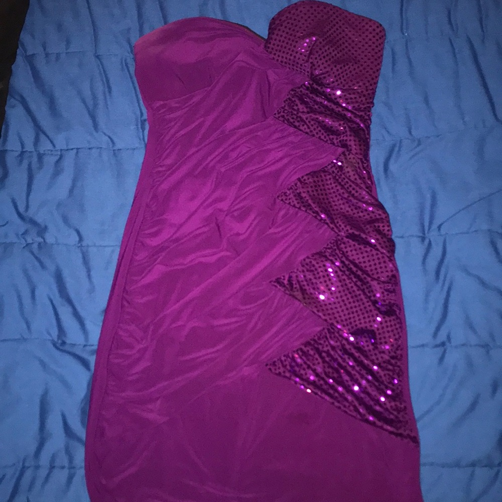 purple bodycon dress