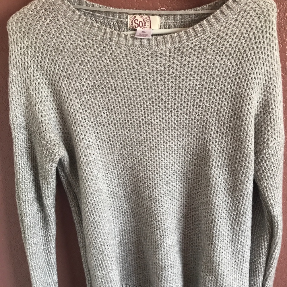 Grey knit sweater