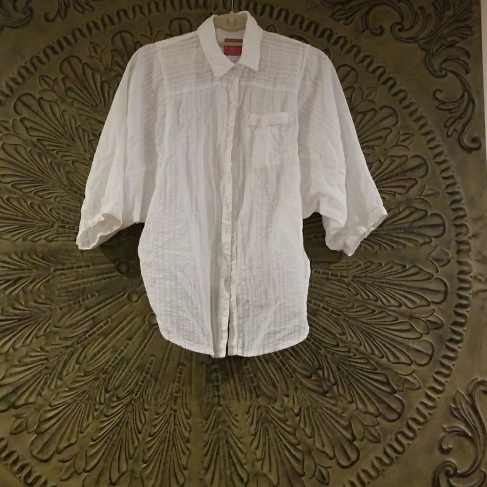 Free People Seersucker Blouse, size Small