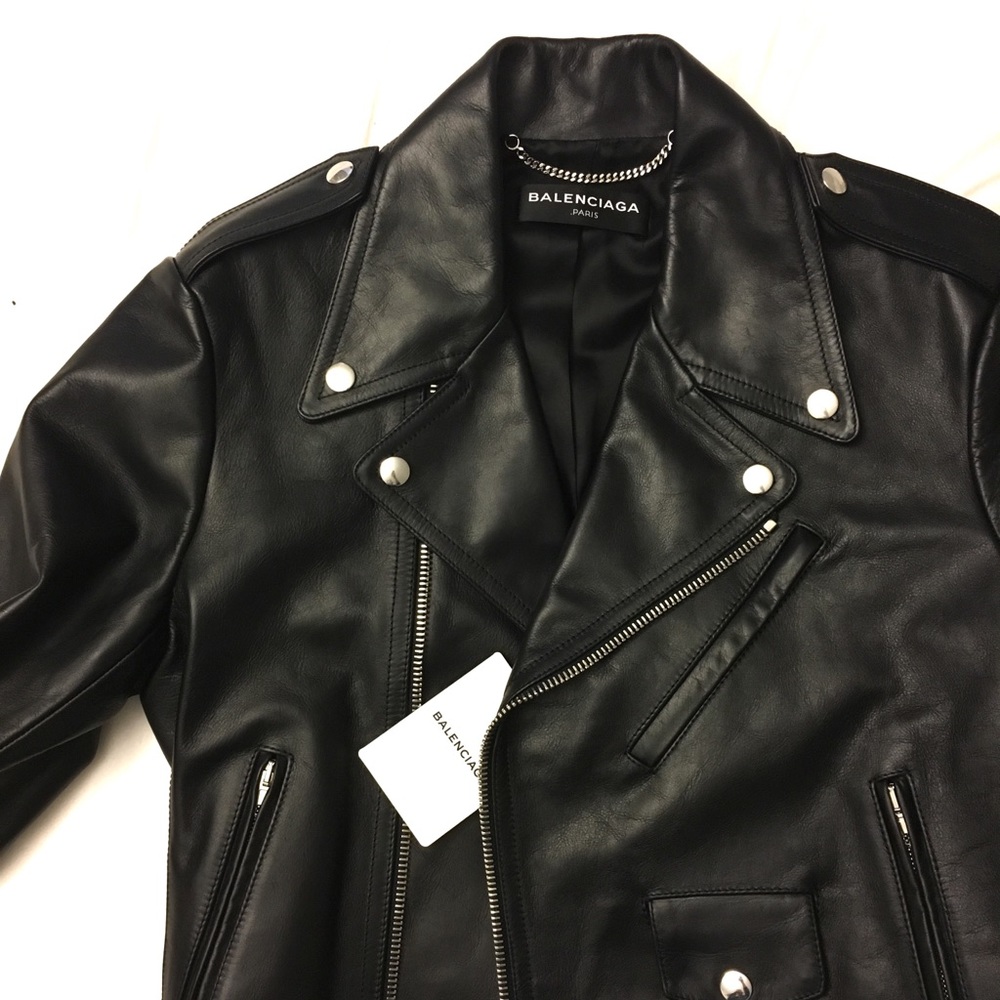 ***SOLD***Balenciaga black Leather Moto Jacket