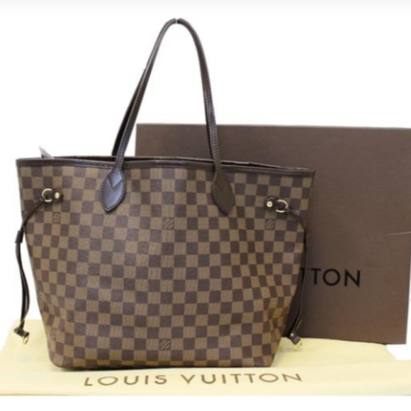 Authentic LOUIS VUITTON Damier Ebene Neverfull MM