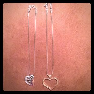 Set of 2 Brighton heart necklaces