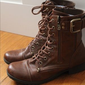 G By Guess Combat Boots Brown