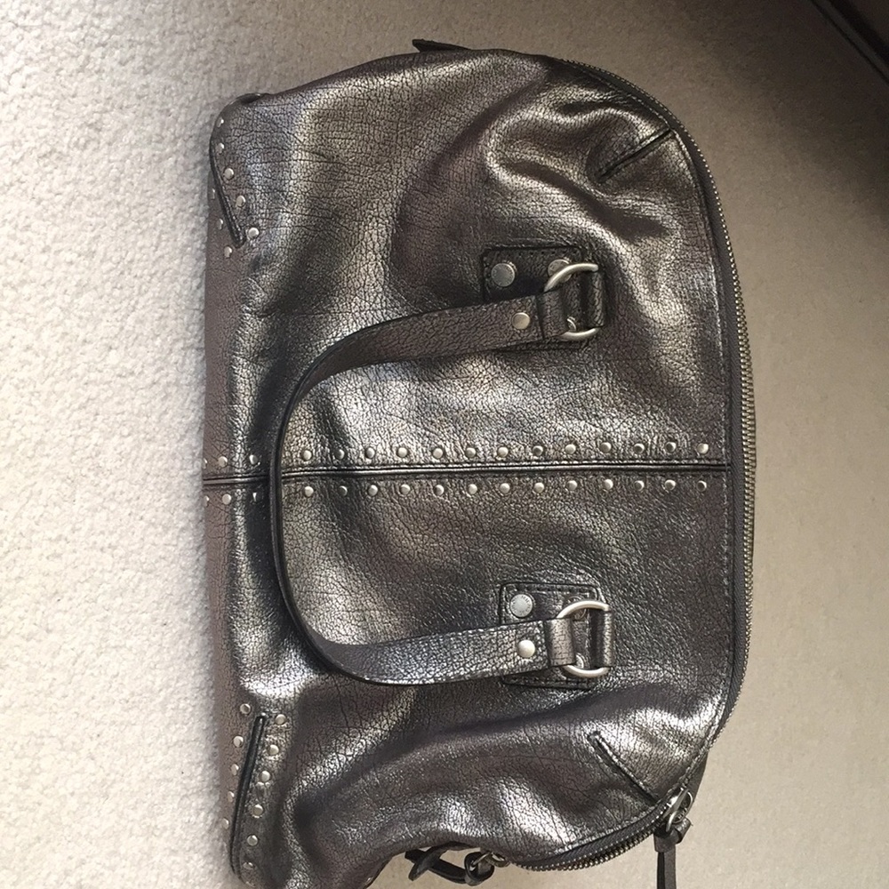 Silver metallic bag