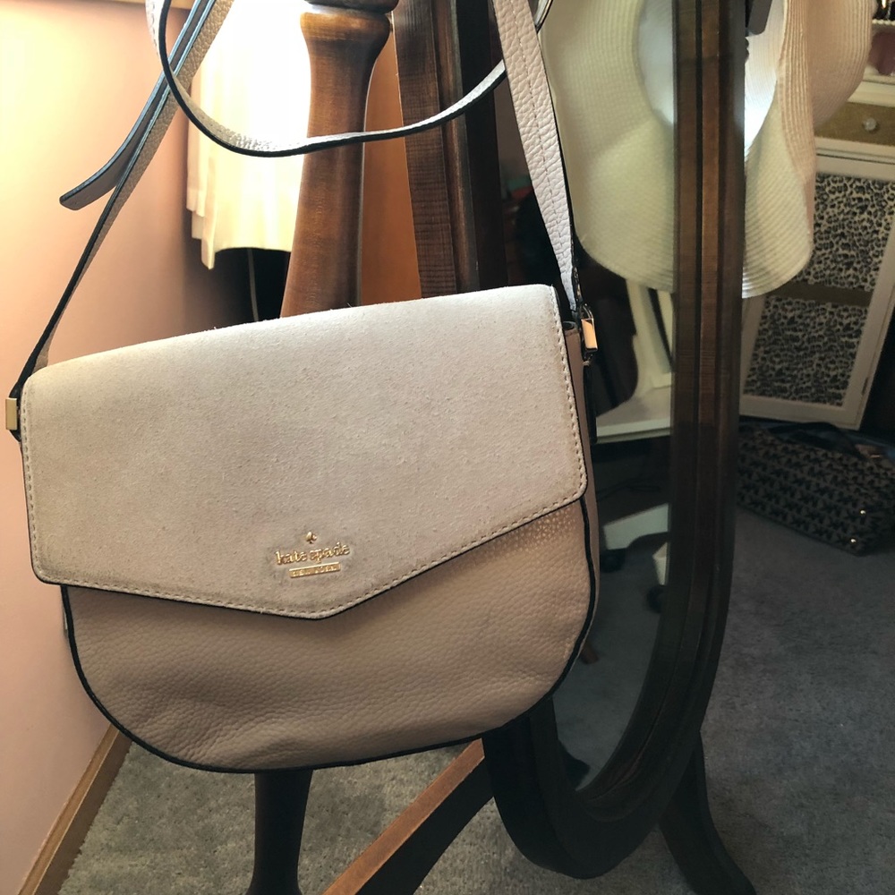 KATE SPADE NEW YORK LEATHER & SUEDE CROSSBODY BAG