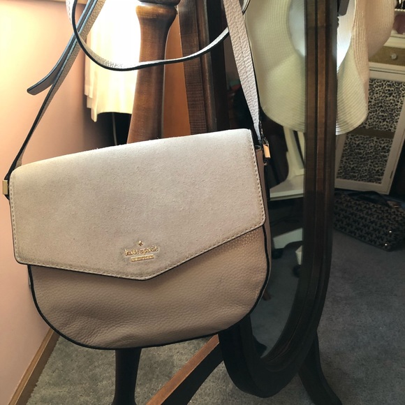 KATE SPADE NEW YORK LEATHER & SUEDE CROSSBODY BAG - Picture 1 of 7