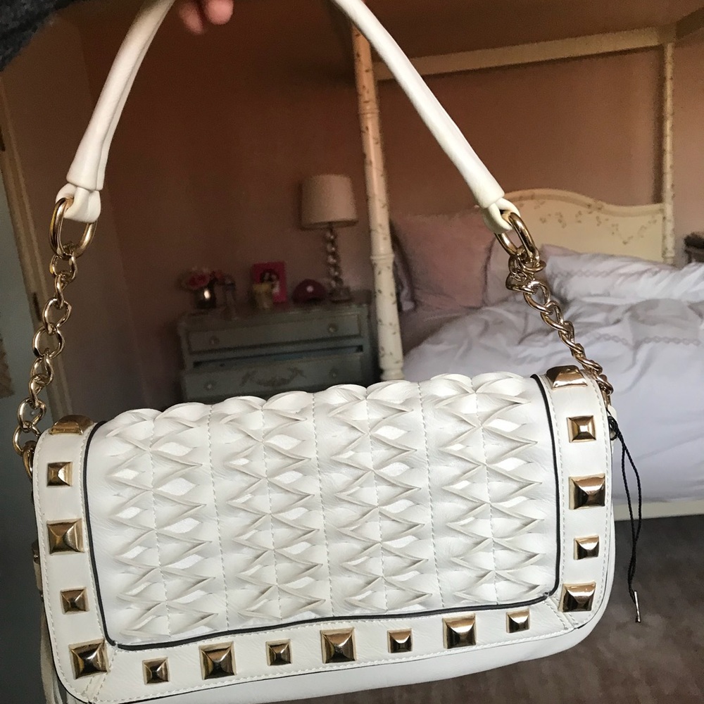White Studded Purse