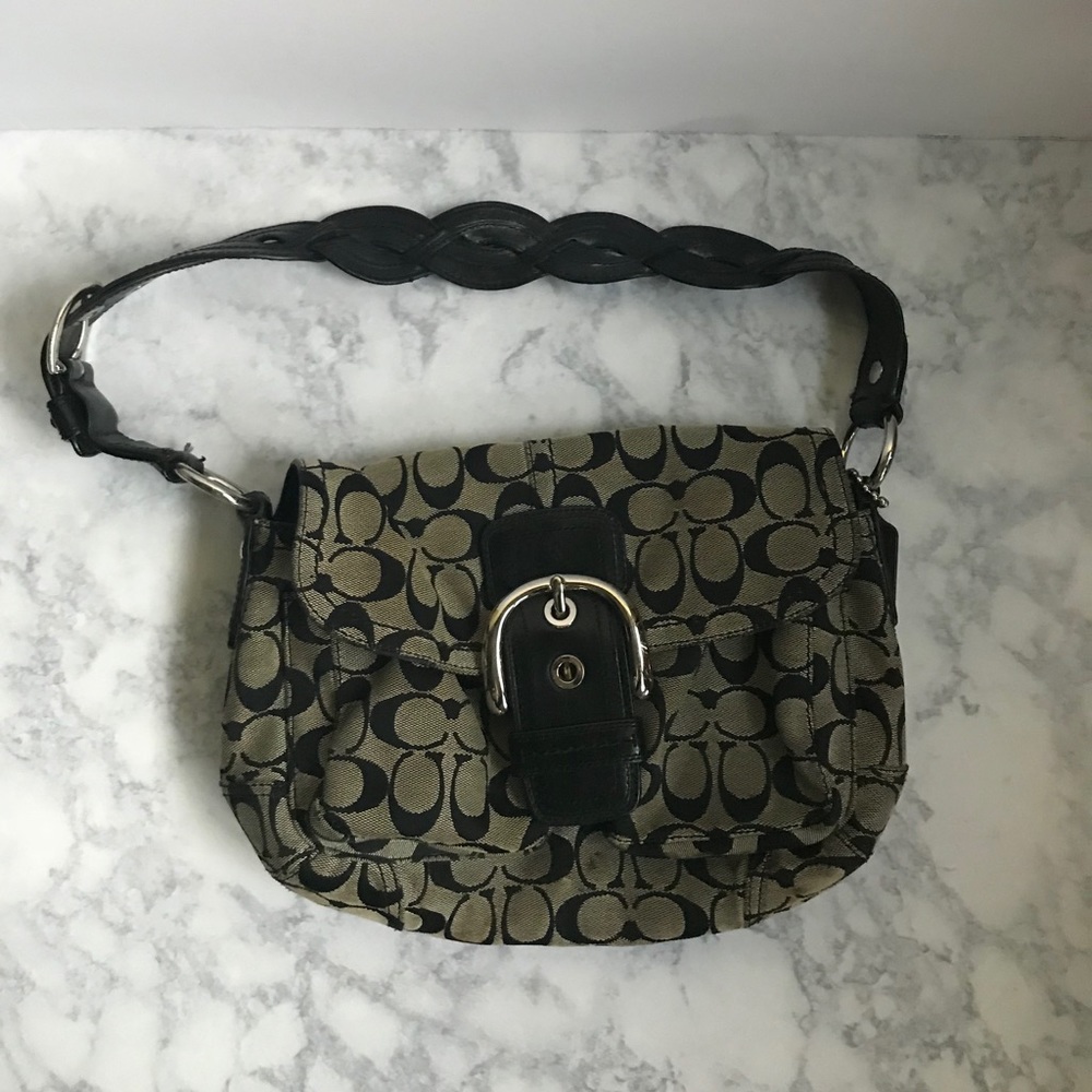 GUARANTEED AUTH Coach Grey/Black Bag