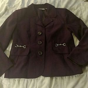 Studio works purple blazer size 10 3 buttons