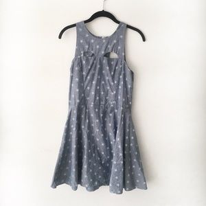 Nasty Gal Denim Dress with Cut outs and stars