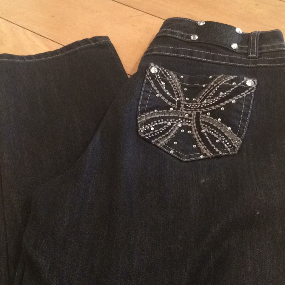 Macy's Style and Co black slim cut jeans