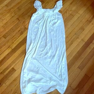 Vintage long nightgown lingerie white lace flowers