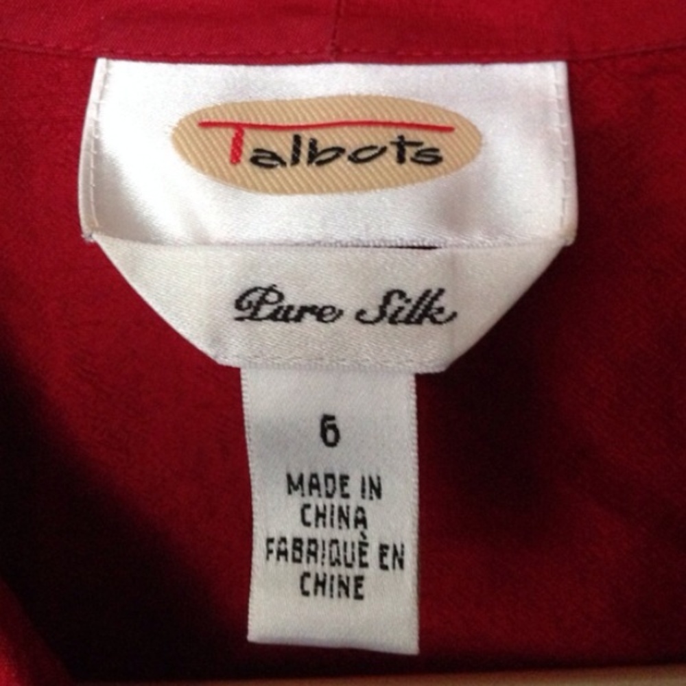 ❤ 100%Pure Silk Holiday Blouse by Talbots