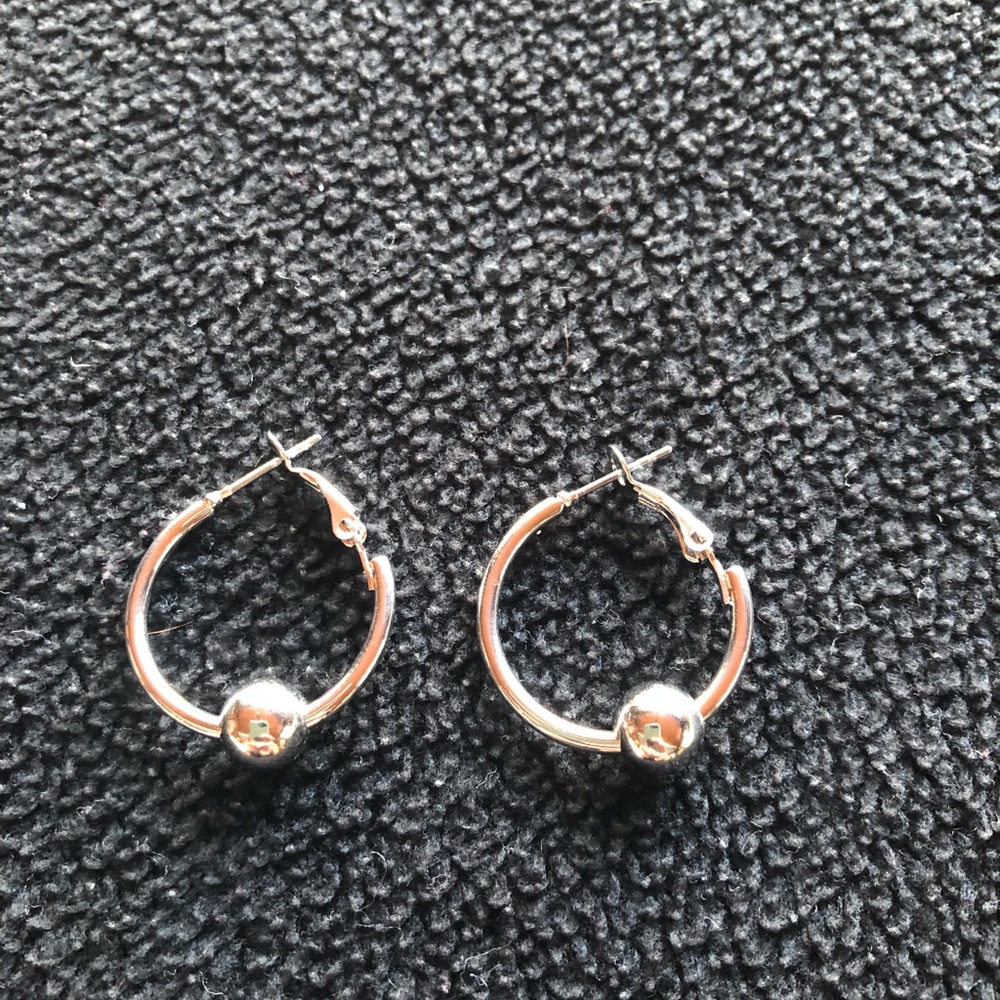 Silver hoop earrings