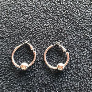 Silver hoop earrings