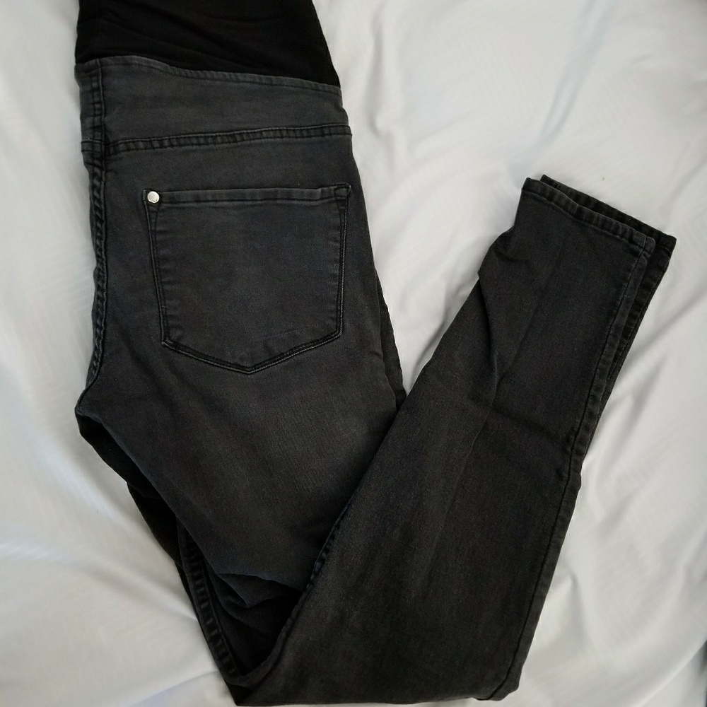 H&M Maternity Jeans in Washed Out Black