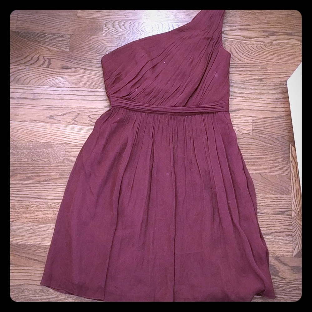 J.Crew silk off the shoulder dress. Color Plum S 4